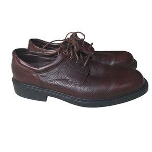 Sebago Mens Pebbled Leather Brown Oxford Shoes Size 12